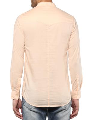 peach cotton short kurta - 15000765 - Standard Image - 3