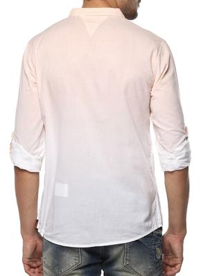 peach cotton casual shirt - 15000770 - Standard Image - 3