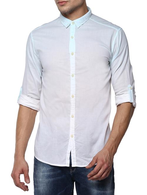 light blue cotton casual shirt - 15000771 - Standard Image - 1