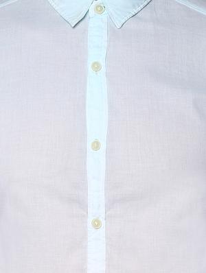 light blue cotton casual shirt - 15000771 - Standard Image - 4
