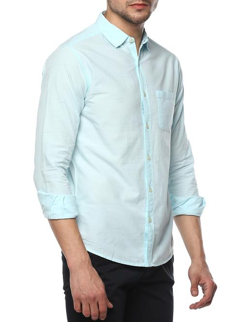 light blue cotton casual shirt - 15000773 - Standard Image - 1