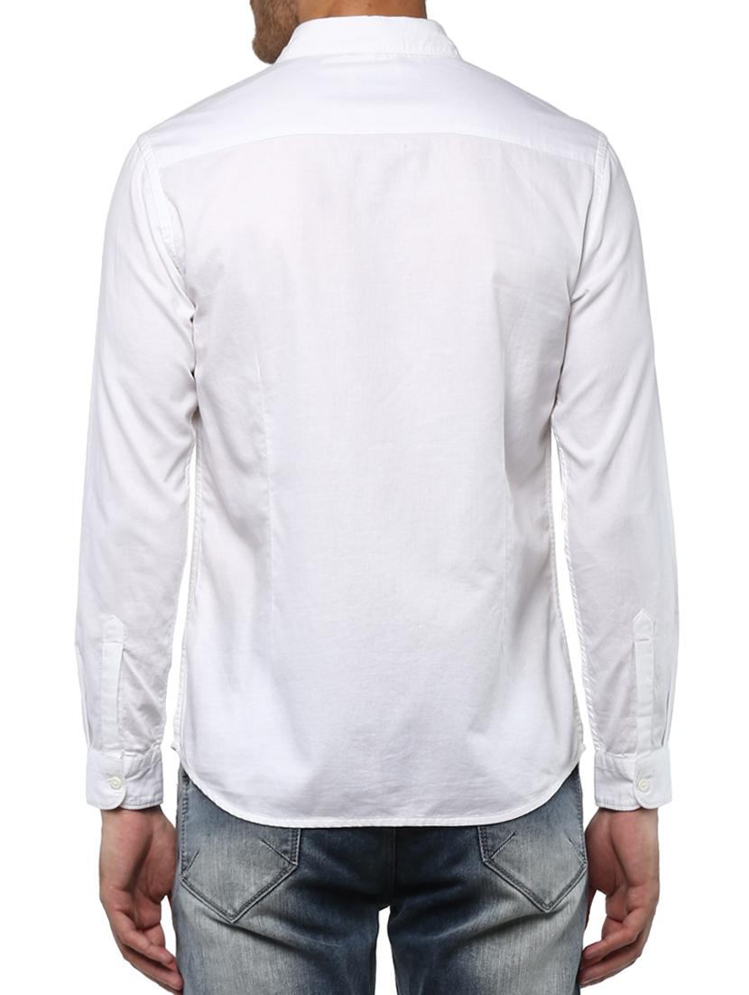 white cotton casual shirt - 15000775 - Zoom Image - 3