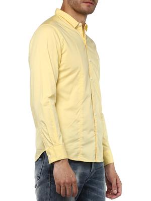 yellow cotton casual shirt - 15000776 - Standard Image - 2