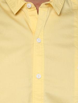 yellow cotton casual shirt - 15000776 - Standard Image - 4