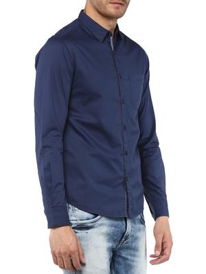 blue cotton casual shirt - 15000786 - Standard Image - 2