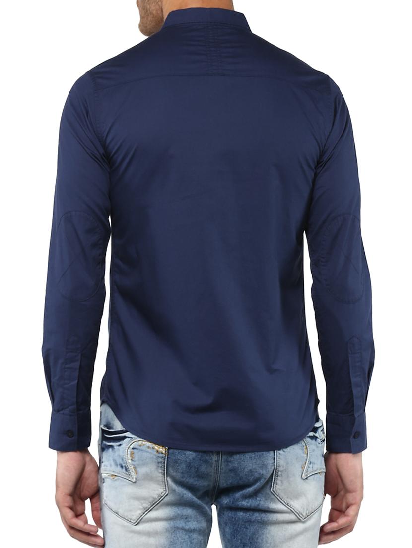 blue cotton casual shirt - 15000786 - Zoom Image - 3