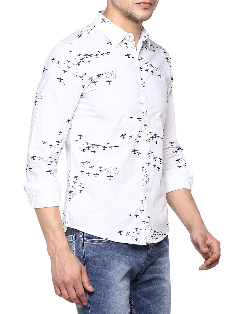 white cotton casual shirt - 15000795 - Zoom Image - 2