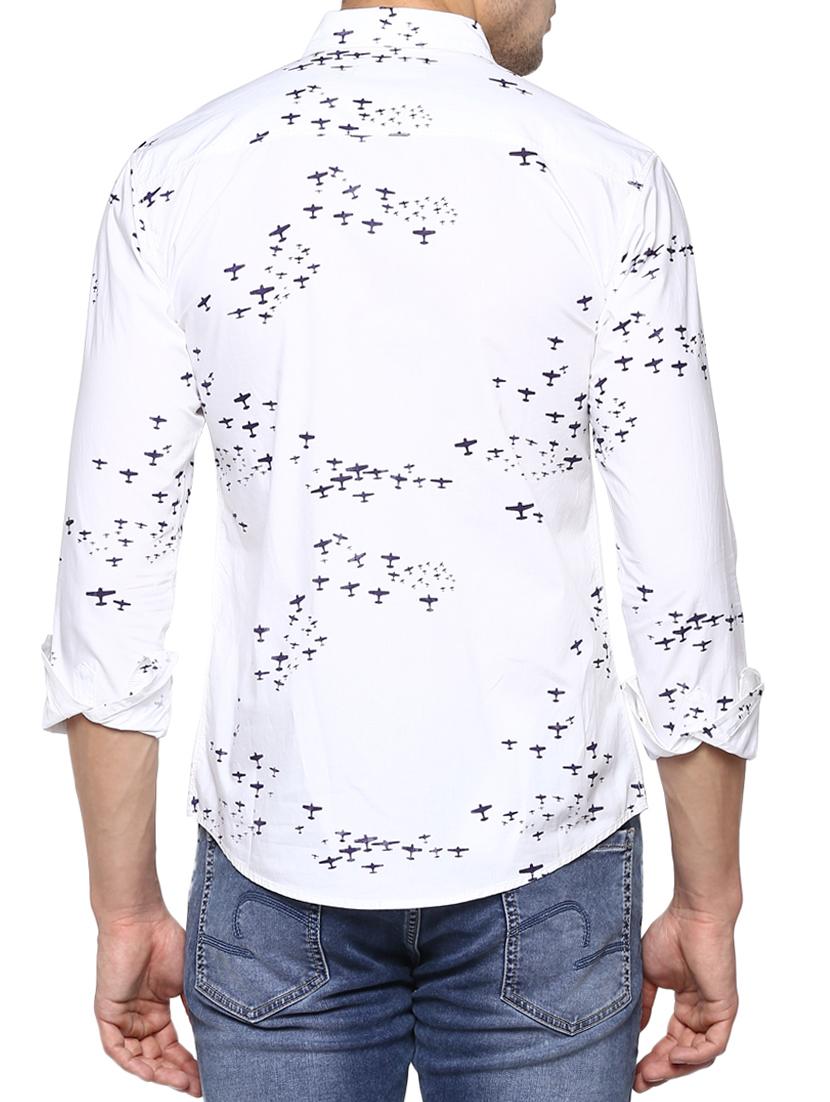 white cotton casual shirt - 15000795 - Zoom Image - 3