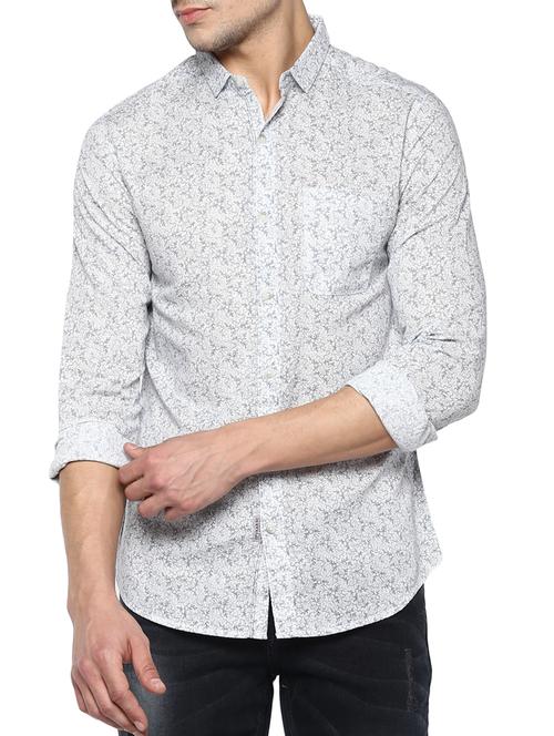 white cotton casual shirt - 15000797 - Standard Image - 1