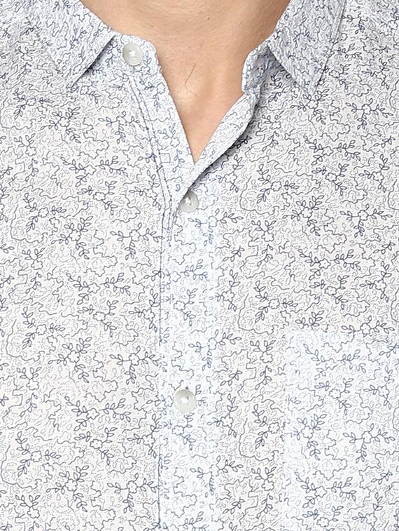 white cotton casual shirt - 15000797 - Zoom Image - 4