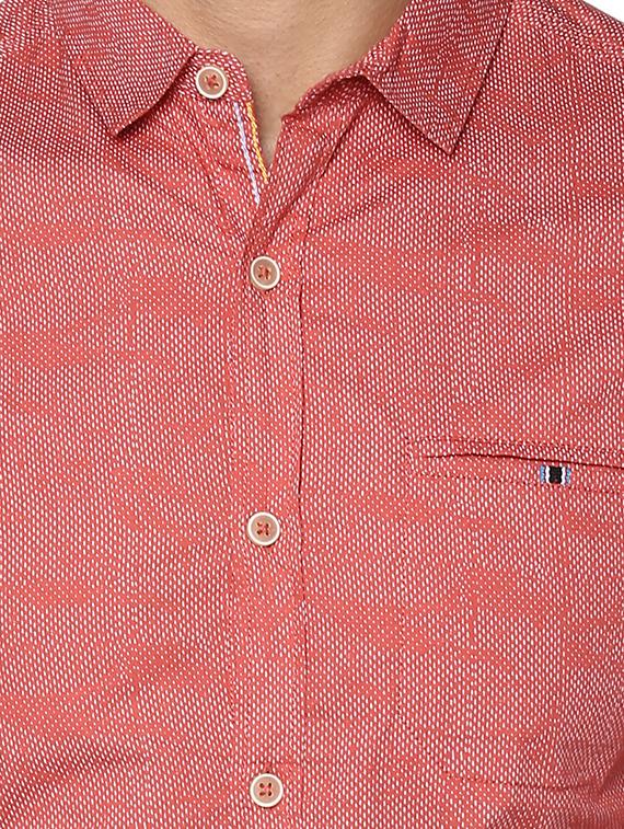 red cotton casual shirt - 15000804 - Zoom Image - 4
