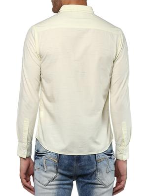 beige cotton casual shirt - 15000806 - Standard Image - 3