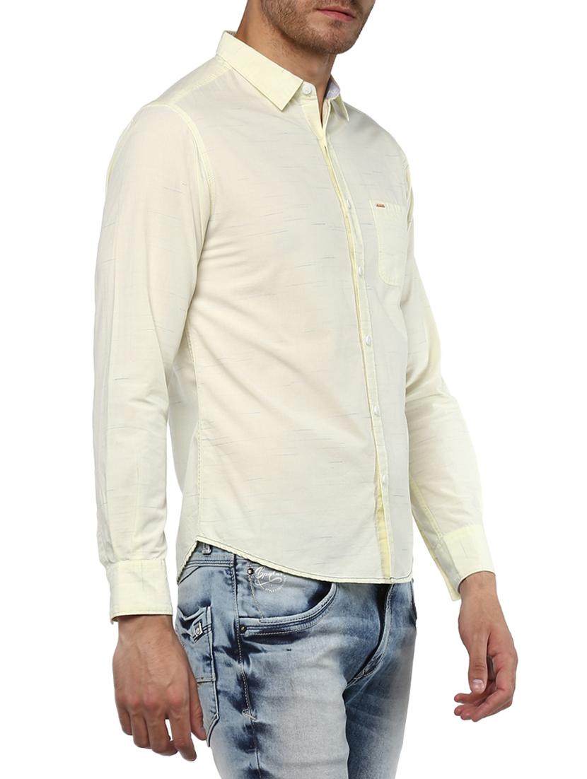 beige cotton casual shirt - 15000806 - Zoom Image - 2