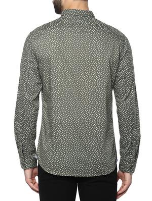 green cotton casual shirt - 15000811 - Standard Image - 3