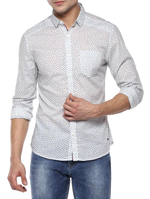 white cotton casual shirt - 15000812 - Standard Image - 1