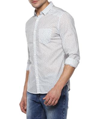 white cotton casual shirt - 15000812 - Standard Image - 2