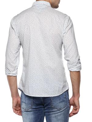 white cotton casual shirt - 15000812 - Standard Image - 3