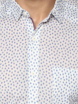 white cotton casual shirt - 15000812 - Standard Image - 4