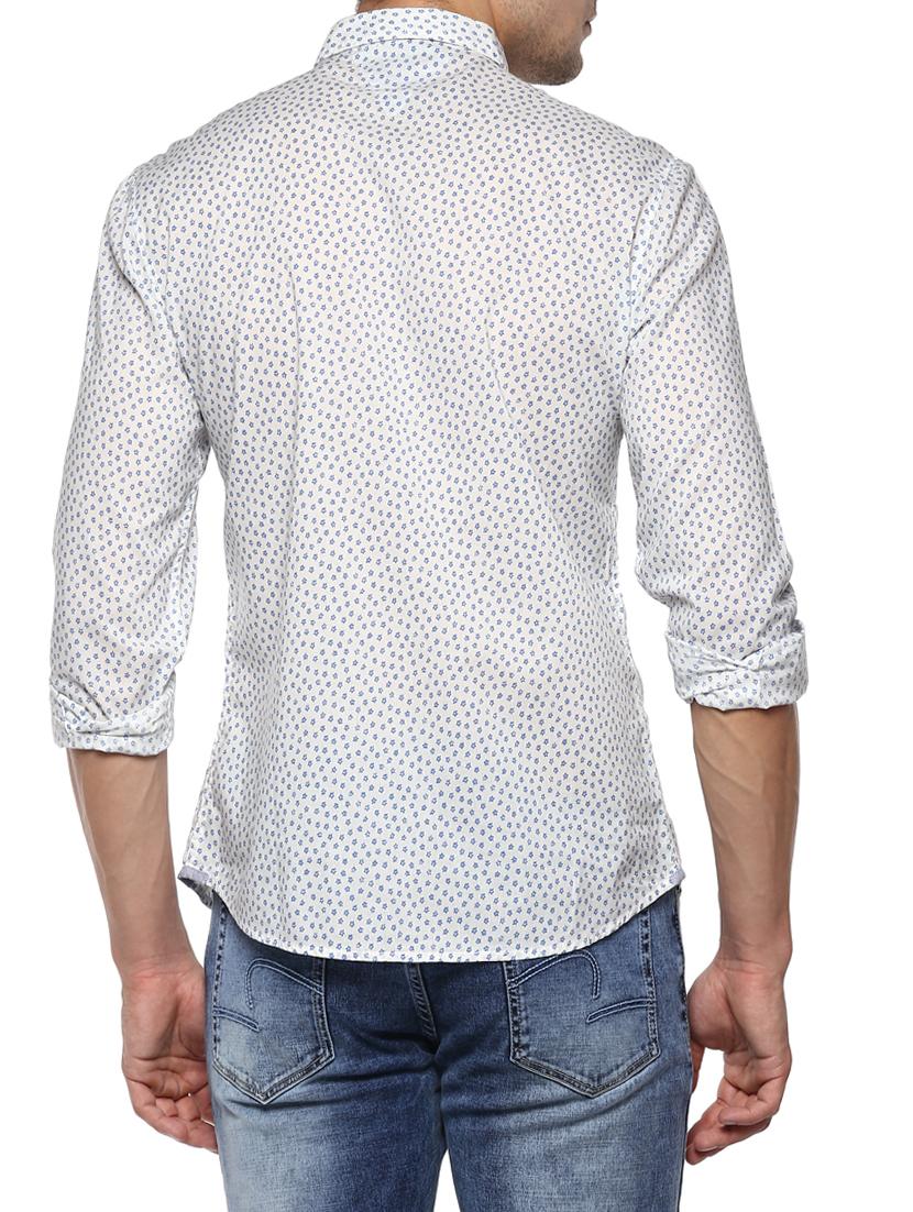 white cotton casual shirt - 15000812 - Zoom Image - 3