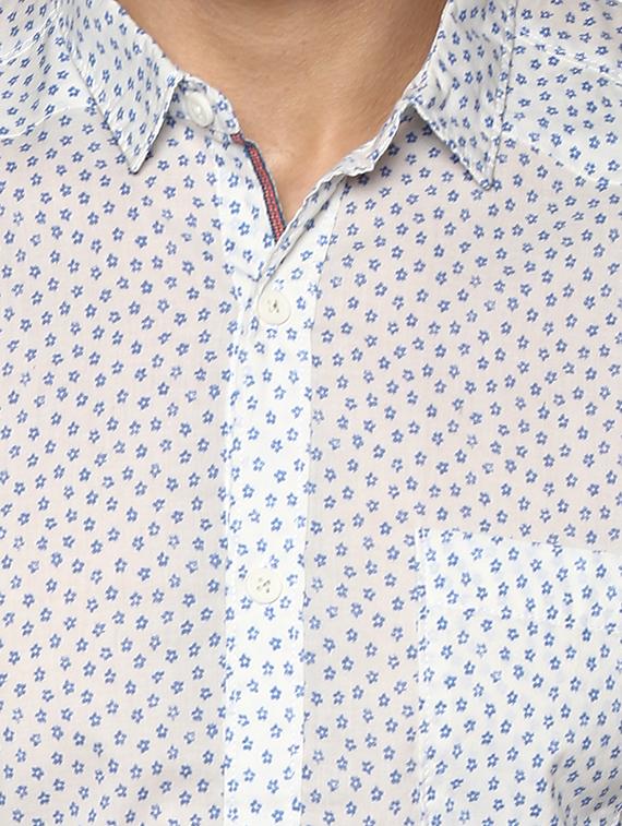 white cotton casual shirt - 15000812 - Zoom Image - 4