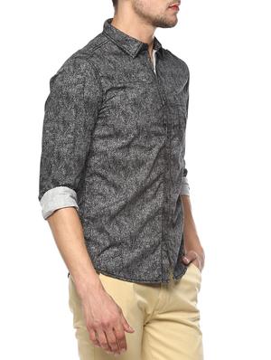 black cotton casual shirt - 15000820 - Standard Image - 2