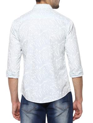 light blue cotton casual shirt - 15000825 - Standard Image - 3
