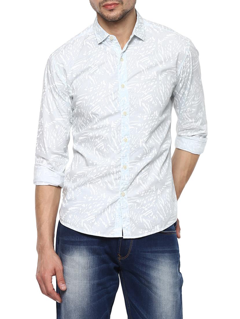 light blue cotton casual shirt - 15000825 - Zoom Image - 1