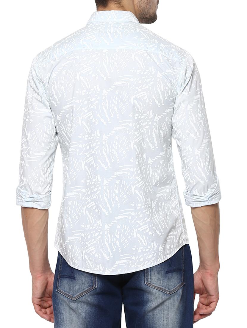 light blue cotton casual shirt - 15000825 - Zoom Image - 3