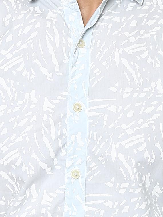 light blue cotton casual shirt - 15000825 - Zoom Image - 4
