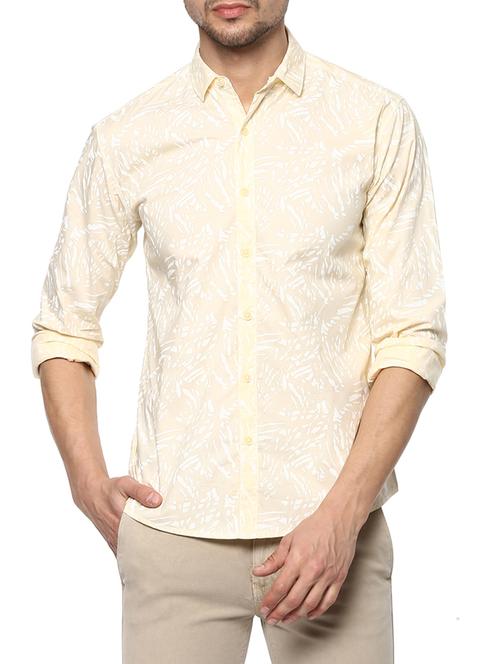 yellow cotton casual shirt - 15000826 - Standard Image - 1