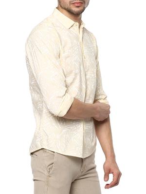 yellow cotton casual shirt - 15000826 - Standard Image - 2