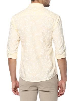 yellow cotton casual shirt - 15000826 - Standard Image - 3