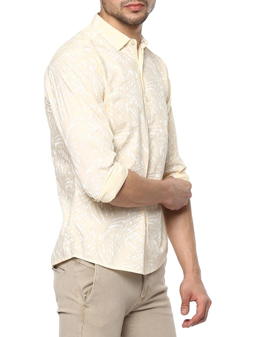 yellow cotton casual shirt - 15000826 - Zoom Image - 2