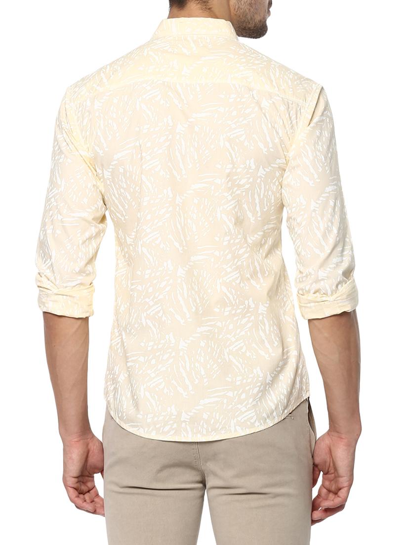 yellow cotton casual shirt - 15000826 - Zoom Image - 3