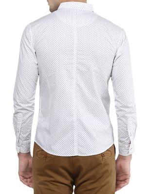 white cotton casual shirt - 15000830 - Standard Image - 3