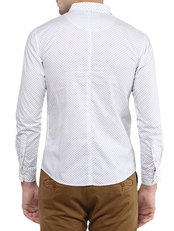 white cotton casual shirt - 15000830 - Zoom Image - 3