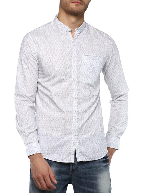 white cotton casual shirt - 15000835 - Standard Image - 1