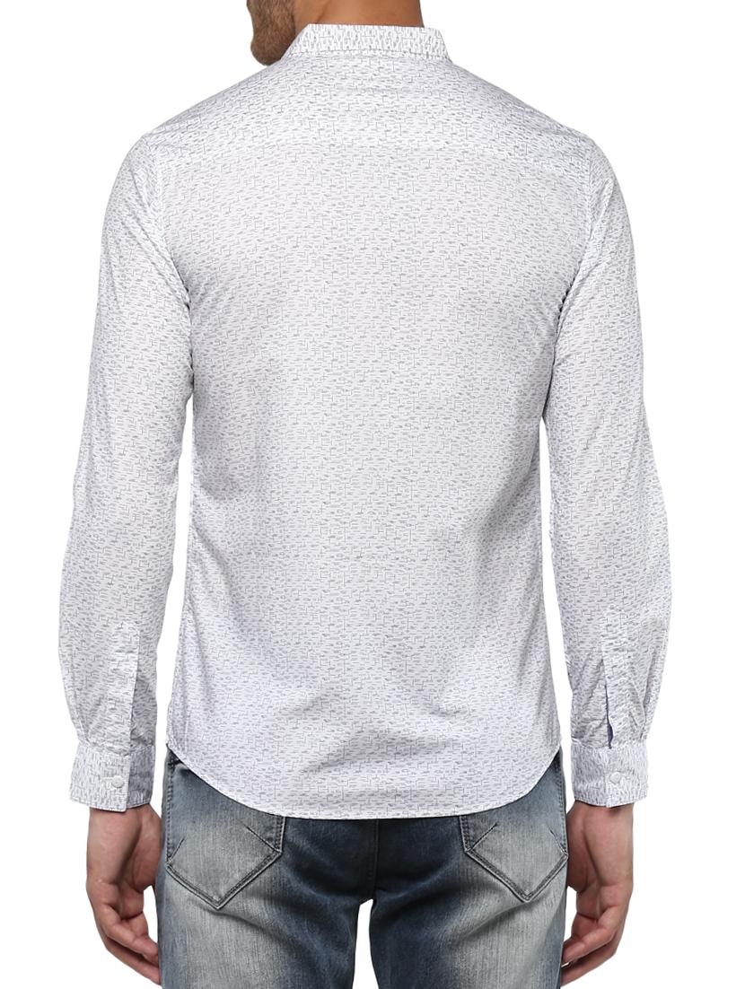 white cotton casual shirt - 15000835 - Zoom Image - 3