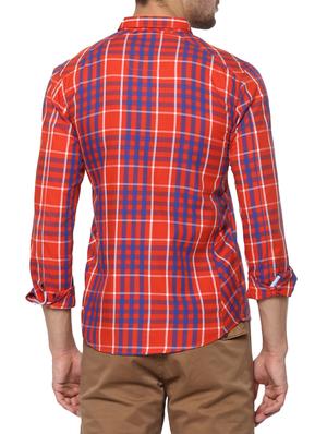 orange cotton casual shirt - 15000849 - Standard Image - 3