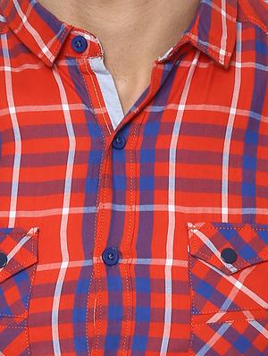 orange cotton casual shirt - 15000849 - Standard Image - 4