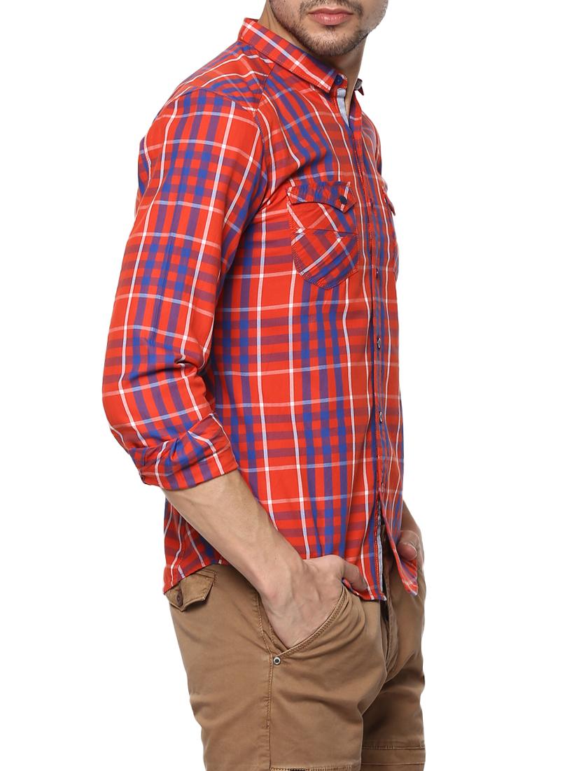 orange cotton casual shirt - 15000849 - Zoom Image - 2