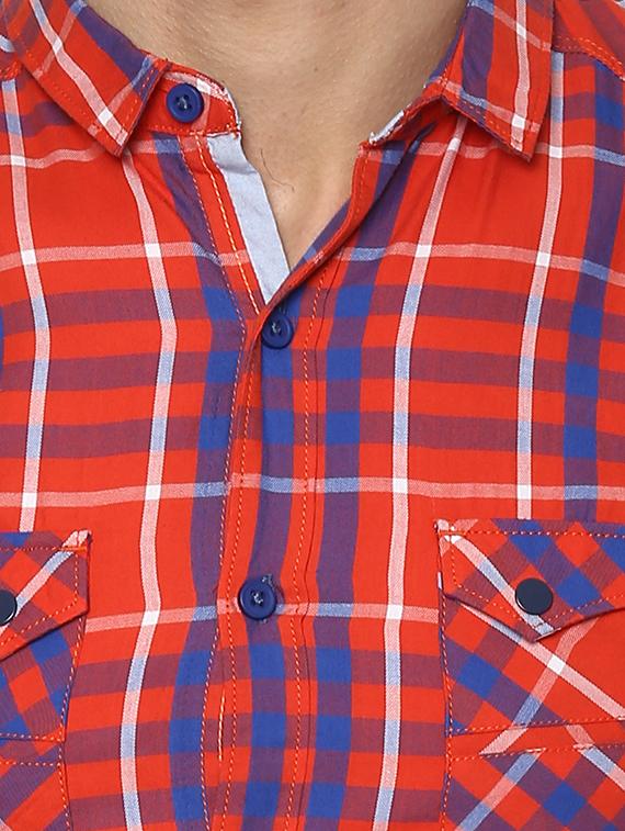 orange cotton casual shirt - 15000849 - Zoom Image - 4