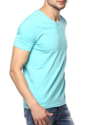 turquoise cotton t-shirt - 15000870 - Standard Image - 2
