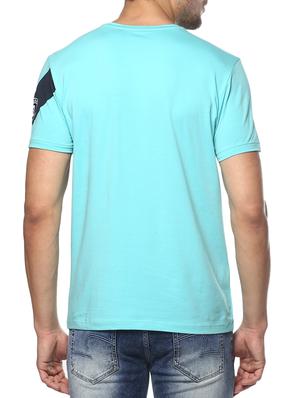 turquoise cotton t-shirt - 15000870 - Standard Image - 3