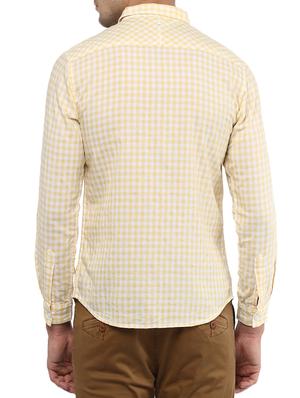 yellow cotton casual shirt - 15000926 - Standard Image - 3