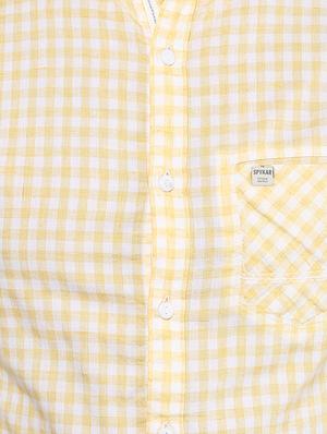 yellow cotton casual shirt - 15000926 - Standard Image - 4