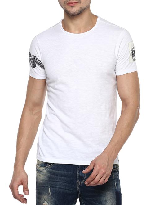 white cotton t-shirt - 15000935 - Standard Image - 1