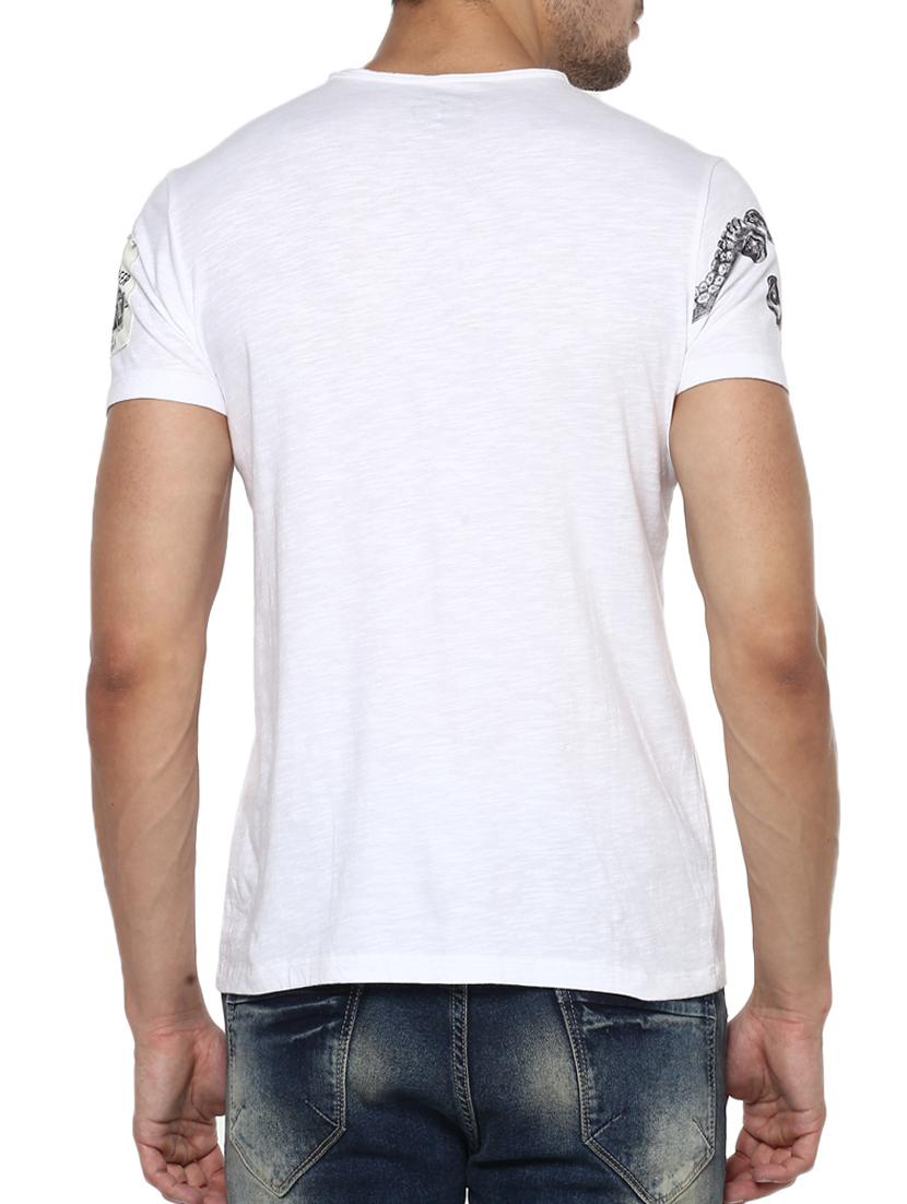 white cotton t-shirt - 15000935 - Zoom Image - 3