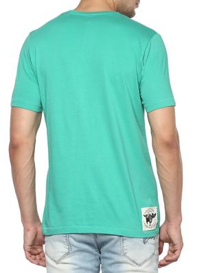 green cotton chest print tshirt - 15000946 - Standard Image - 3