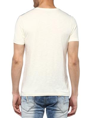 white cotton chest print tshirt - 15000963 - Standard Image - 3